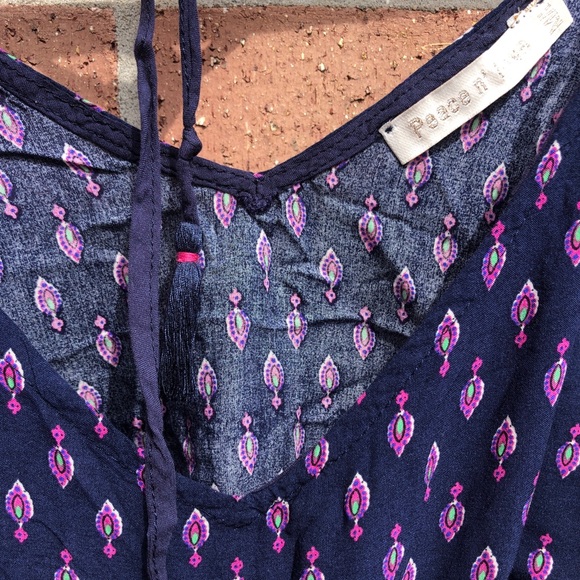 PRINT SUMMER TOP WITH STRAPS AND TASSEL DETAILS - Picture 3 of 7